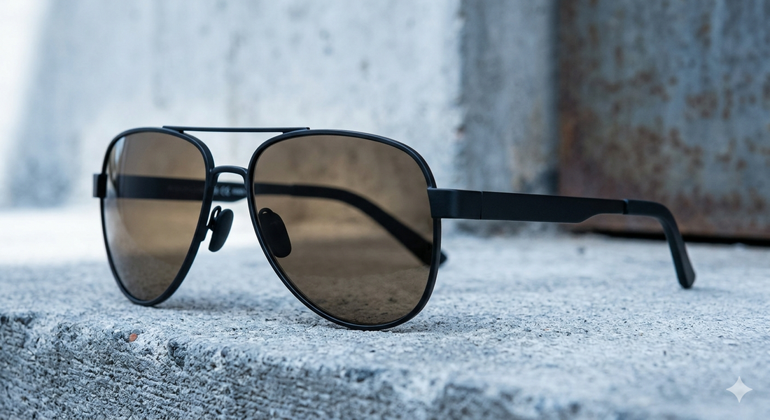 The Matte Black Aviator (Sun)