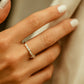 Slanted Marquise & Round Moissanite Wedding Band