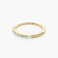 Baguettes Half eternity Moissanite Wedding Band