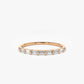 Baguettes Half eternity Moissanite Wedding Band