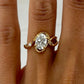 2 Ct Oval Cut Moissanite Engagement Ring